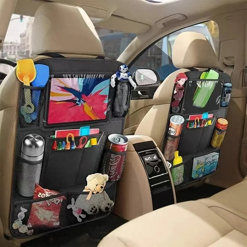 Car Seat Back Organizer with Tablet Holder – Oxford Fabric