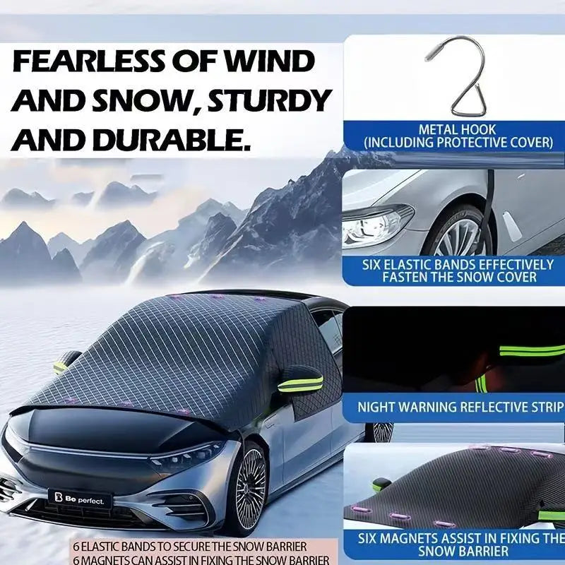 Magnetic Windshield Snow Cover – Foldable, Oxford Cloth