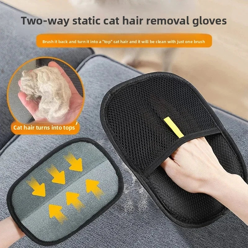 Pet Grooming & Hair Removal Gloves – Static Dedusting