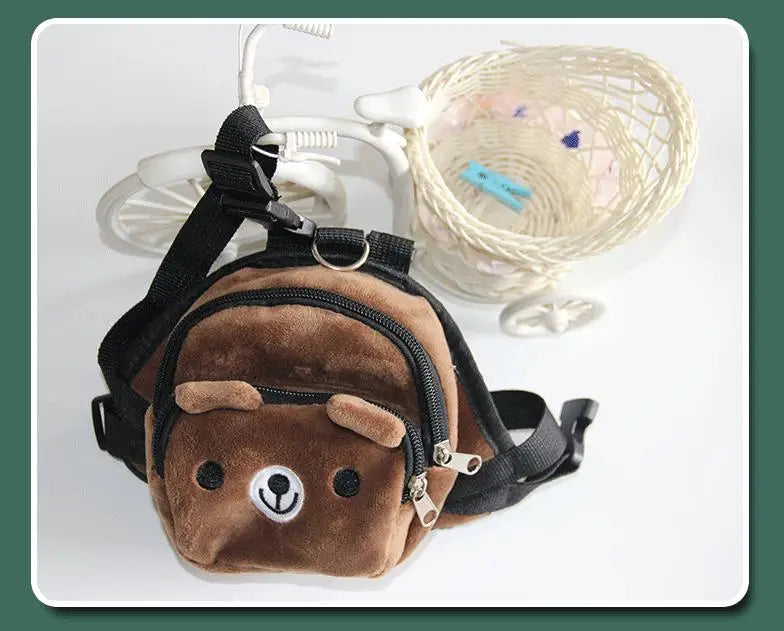 Dog Self-Carry Backpack – Adjustable Harness & Snack Bag for Small Dogs