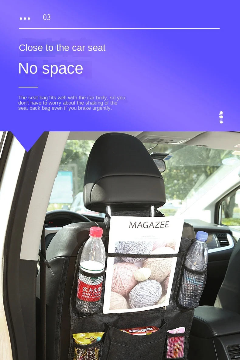 Car Backseat Organizer with Tablet Holder & Storage Pockets