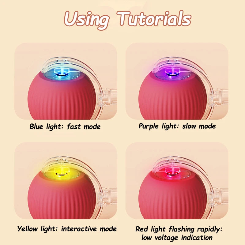 Smart Auto-Rolling Cat Ball Toy – Rechargeable, 1 or 2pcs