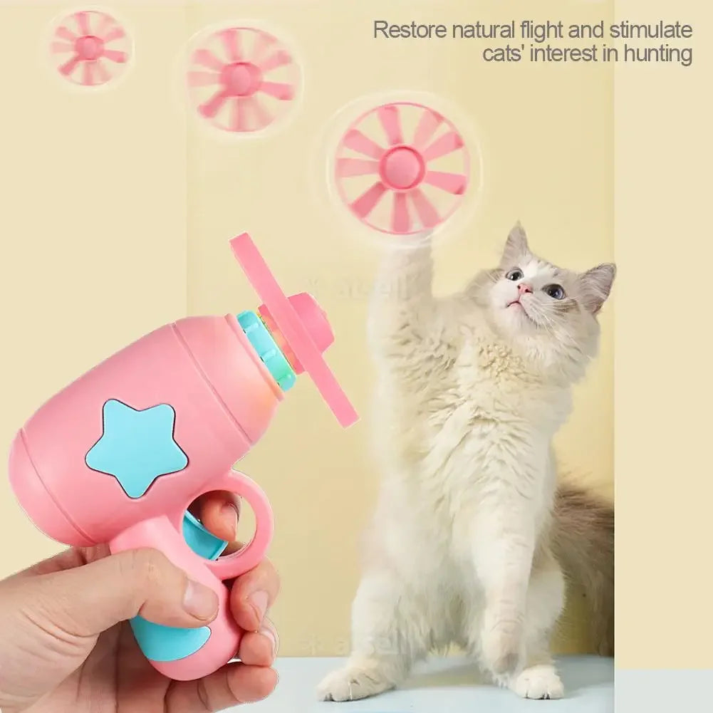 Funny Cat Interactive Teaser Training Toy Rotating Flying Discs Games Toys Pets Supplies Accessories Toys for Cat Pet Products