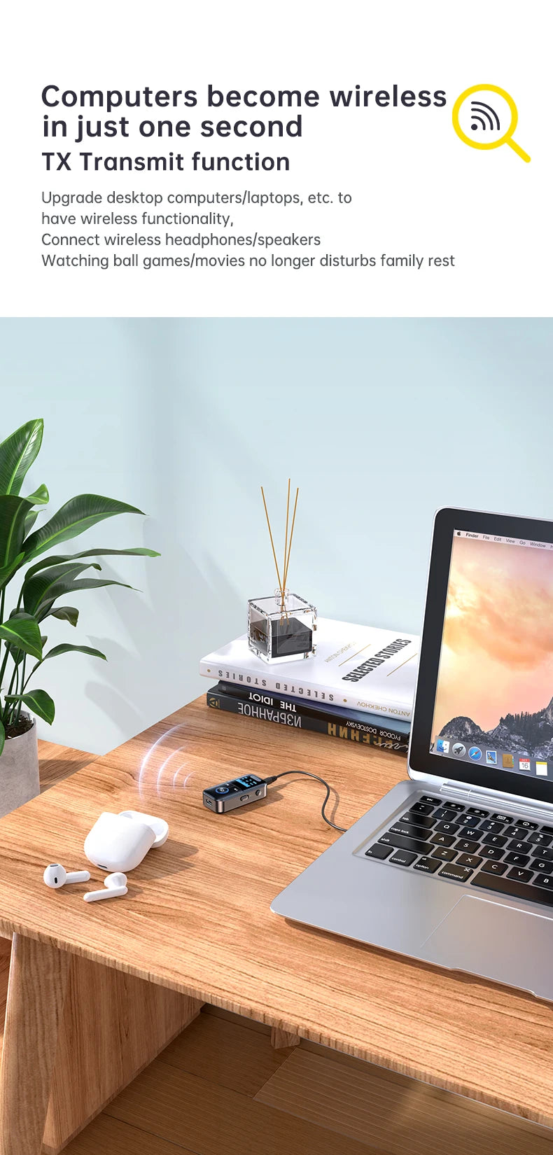 Bluetooth 5.4 Audio Adapter – Transmitter & Receiver