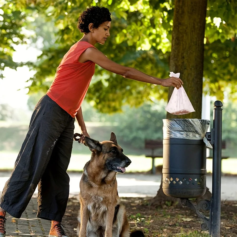 Dog Poop Bag Plastic Dog Waste Bags Disposable For Doggie Pets Poop Outdoor Walking Travel Mixed Colors