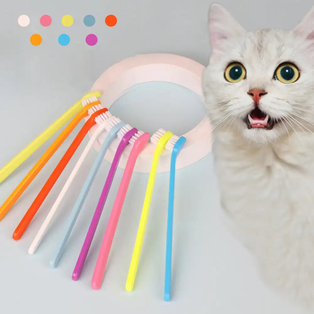 Pet Cat Dog Toothbrush Cleaning Brush for Teeth Cleaning Bad Breath Teeth Care Tool Tongue Cleaning Pet Accessories