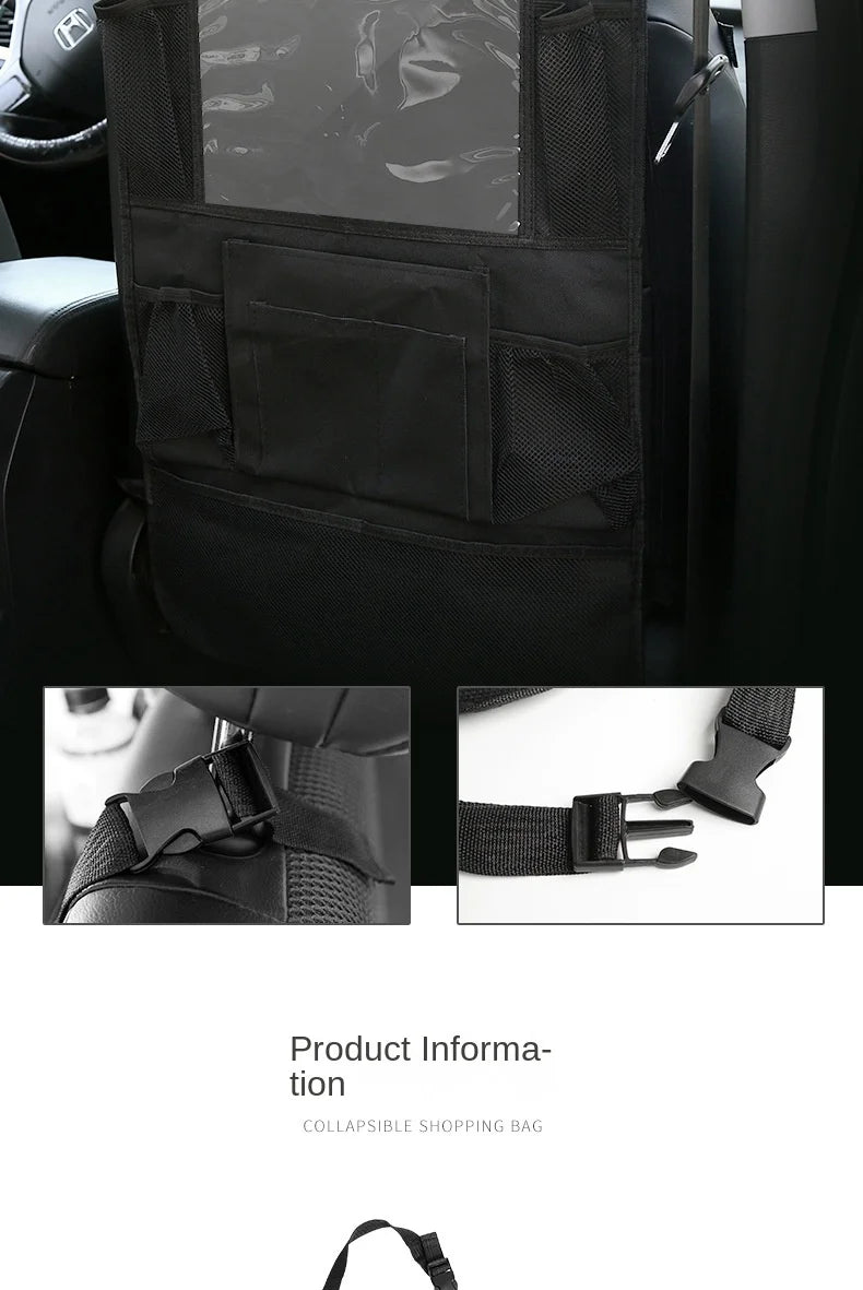 Car Backseat Organizer with Tablet Holder & Storage Pockets