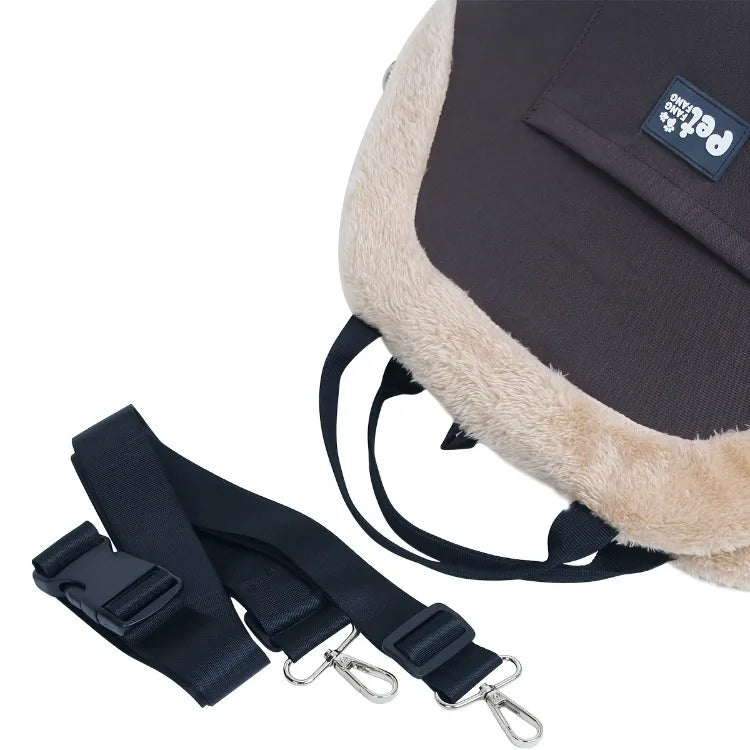 Winter Plush Pet Carrier Bag – 3-Way Carry, 10kg, 46x26x32cm