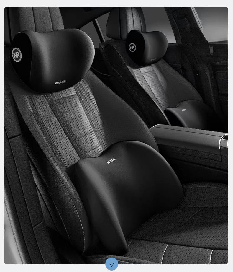 Car Memory Foam Neck Pillow Protection Lumbar Backrest Cushion Lumbar Cushion Car Headrest Cushion